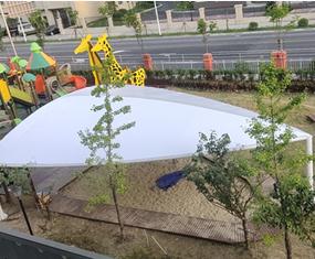 膜结构景观遮阳棚案例—上海南汇静海幼儿园