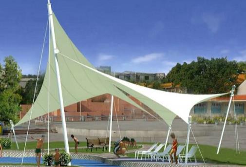 `张拉膜结构景观棚安装`