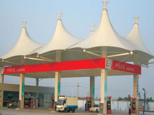 `加油站膜结构顶棚高度标准`