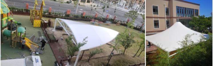 `上海超杭膜结构景观遮阳棚案例`