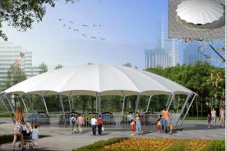 `膜结构棚子能做多大？`