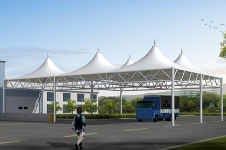 `遮荫膜结构遮阳雨棚的应用`