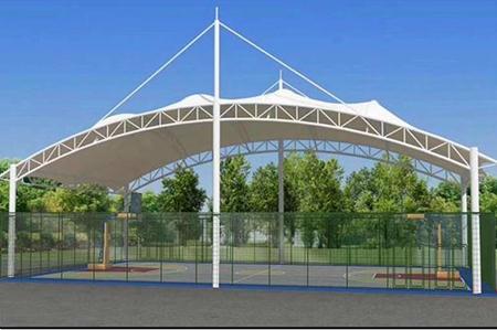 `膜结构篮球场棚的特点`