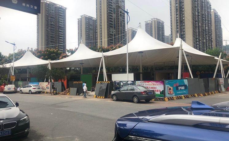`大型张拉膜结构景观棚—湖南郴州欢乐海岸项目`