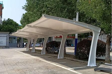 `膜结构车棚钢梁加工安装`