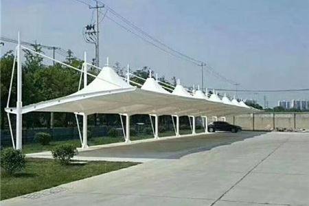 `膜结构单车棚安装施工`