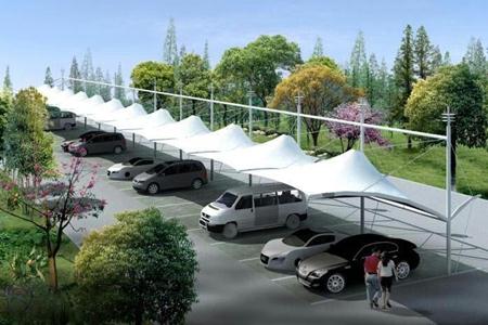 `景观区膜结构车棚款式`