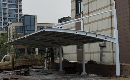 `室外停车场膜结构雨棚的结构`